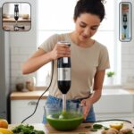 Stainless Steel Handheld Emulsion Blender With Four-blade Blade (300W / 1 Pc)