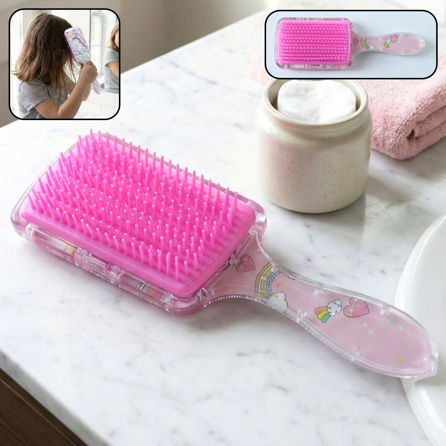 01_39415f70-0958-4738-be59-9f4038213d8c.jpg Cute Printed Kids Hairbrush / Comb (1 Pc) - Image 1