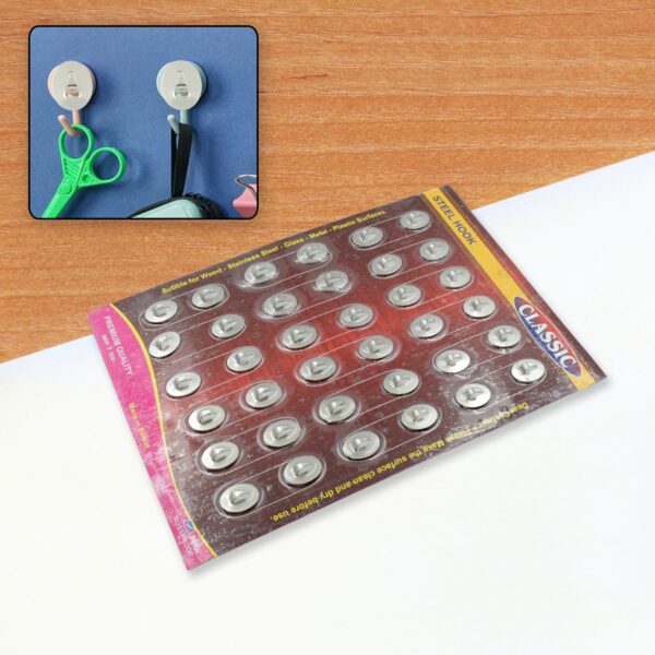 36-piece small stainless steel wall hooks