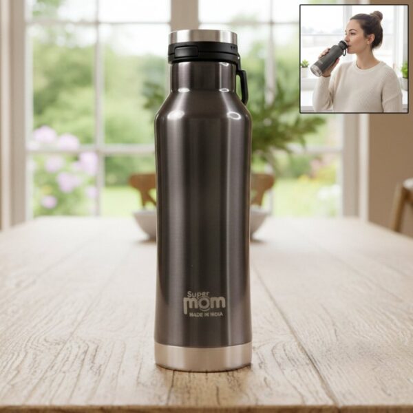 Supermom 500 ML Stainless Steel Insulated Hydro Water Bottle, Vacuum Flask
