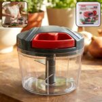 Compact Manual Hand-Press Vegetable Chopper