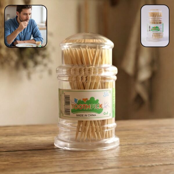 Premium Wooden Toothpick Jar Pack