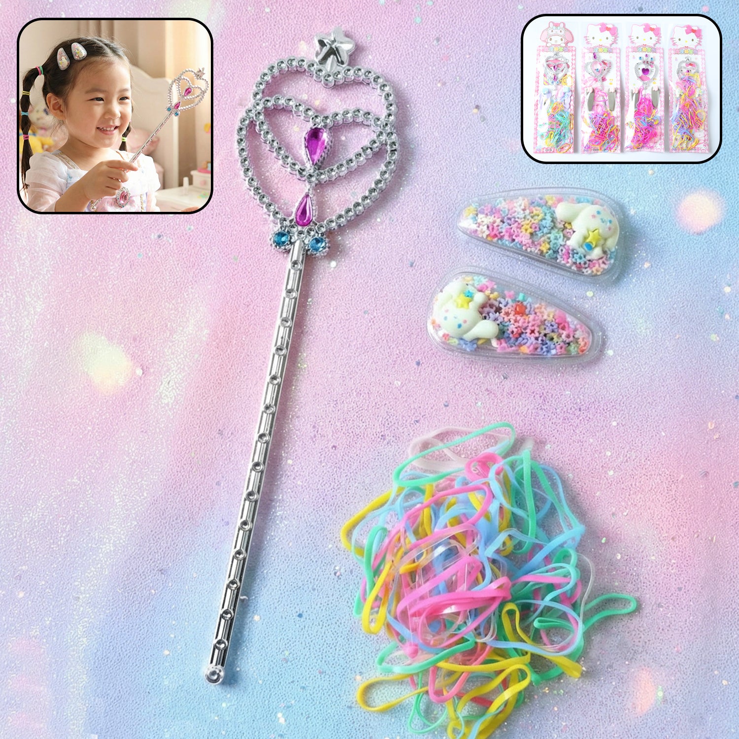Mix Stylish Hair Accessories Kit for Girls