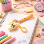 Cute cartoon animal ice cream strap keychain