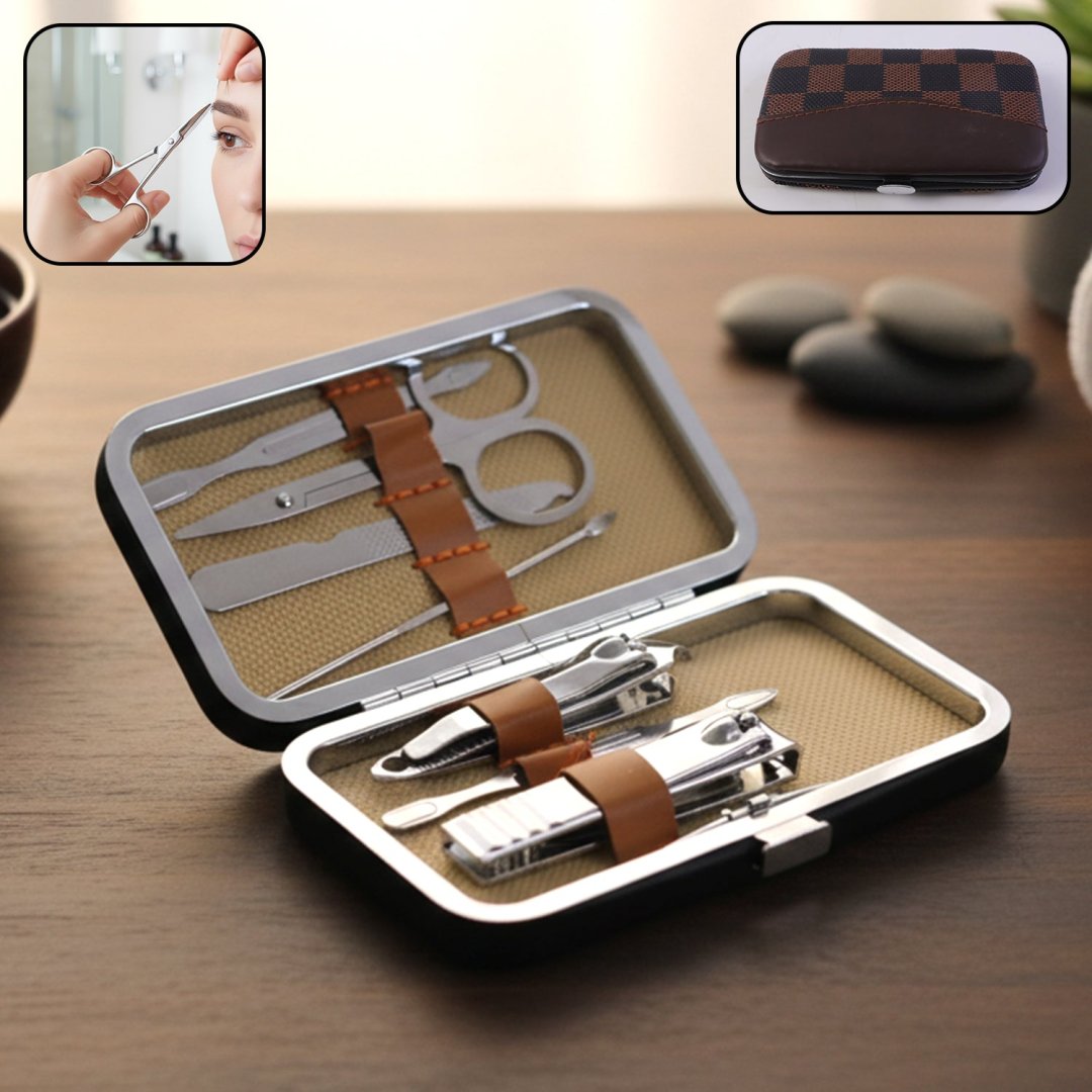 01_5b30170f-f5d9-43a6-9987-797753ca75fb.jpg 7 in 1 Premium Manicure Pedicure Grooming Kit (1 Set) - Image 1