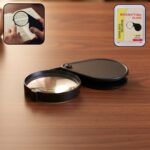 Portable Handheld Magnifying Glass with Folding Case