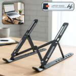 Plastic Adjustable Portable Tablet Stand – Ergonomic Holder Riser (Up to 14 inch)