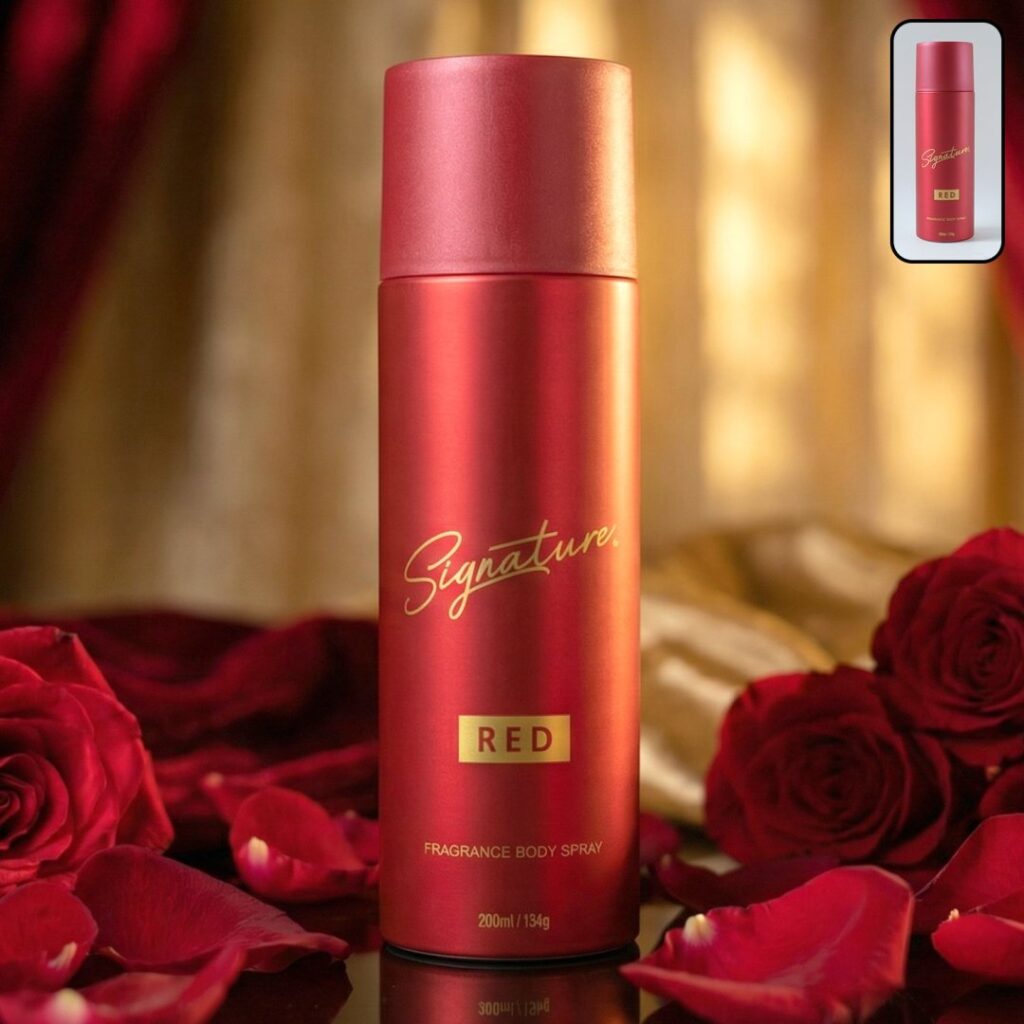 Signature Premium Red Fragrance Body Spray can