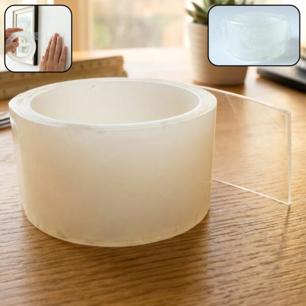 Transparent Nano Magic Double Sided Adhesive Tape (95 × 50 mm, 1 Pc)
