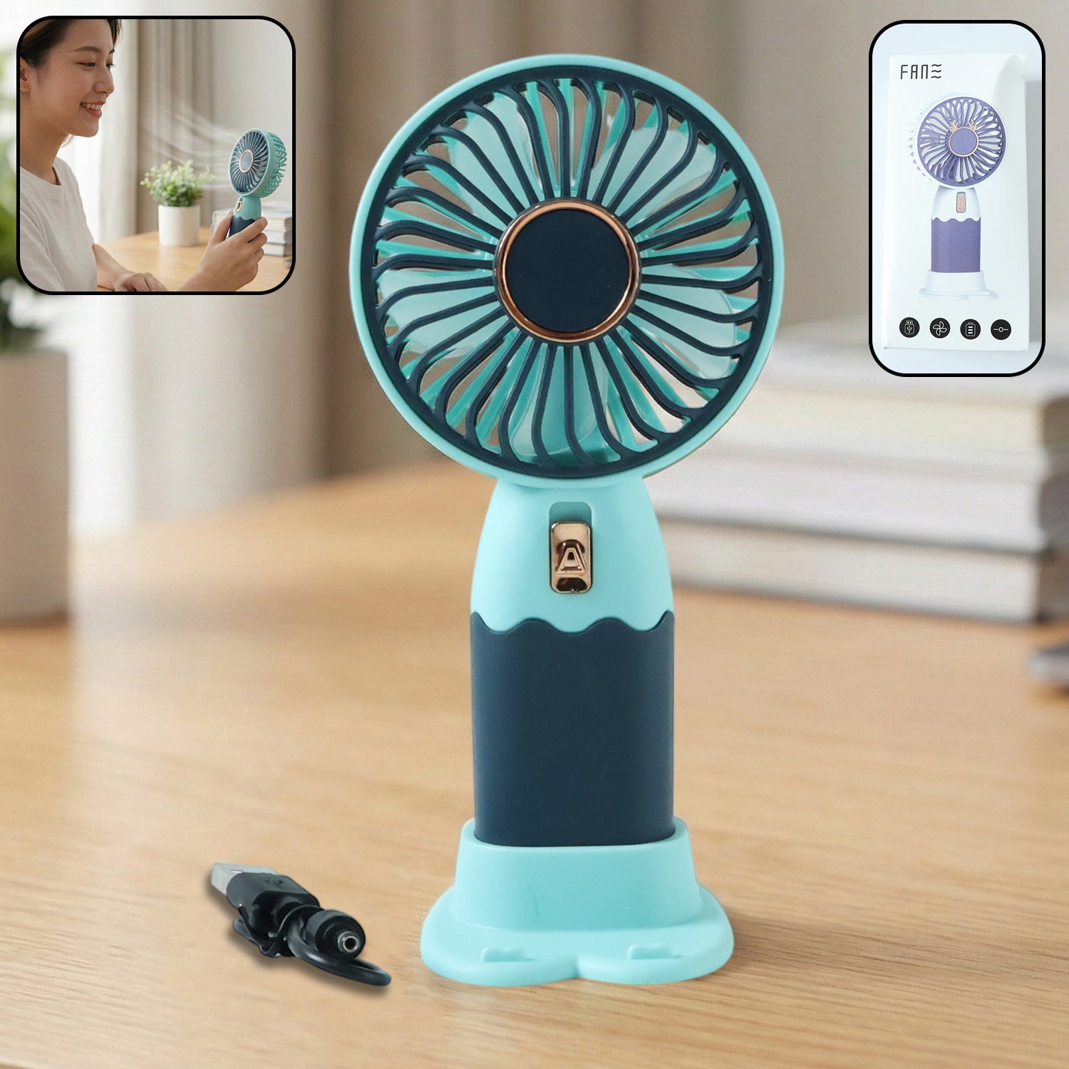 01_752fe3b2-39c9-4141-ac8f-c85193a05793.jpg Rechargeable Portable Handheld Mini Fan (1 Pc) - Image 1
