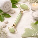 Premium Dual Head Jade Stone Face Roller and Gua Sha Set