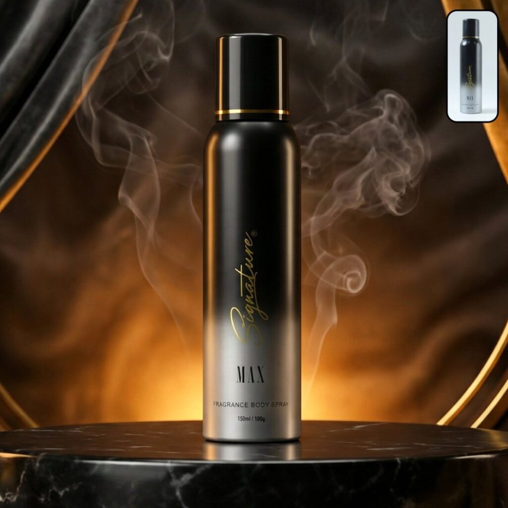 Signature Premium Max Fragrance Body Spray can