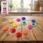 Colorful Round Refrigerator Magnets Set (12 Pc Set)
