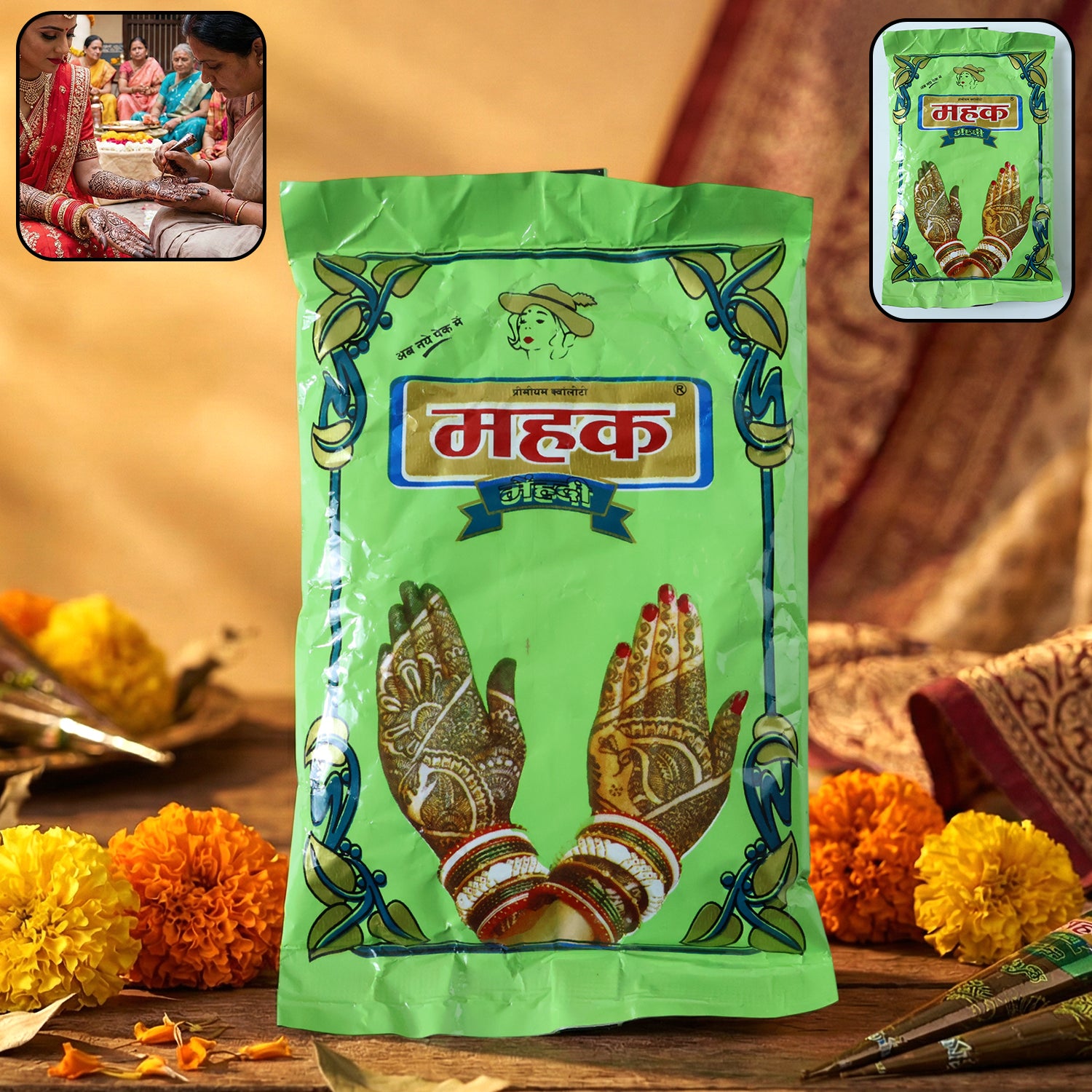 Traditional Herbal Mehndi Powder for Hand and Body Art