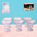 Crystal Plastic Ice-Cream Bowl Set – Serving Bowls (6 Pc) - Image 6
