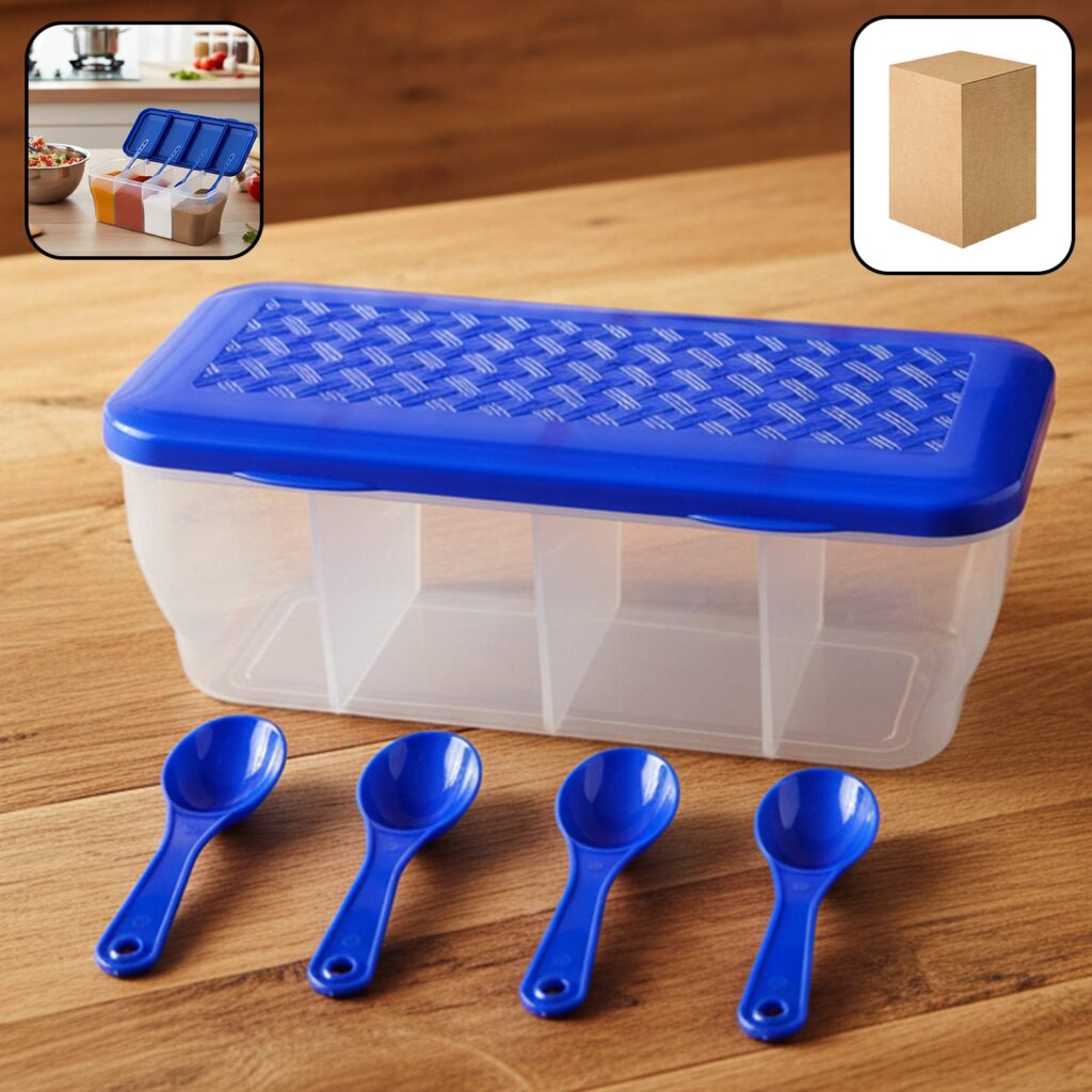 Airtight 4-Section Kitchen Storage Container