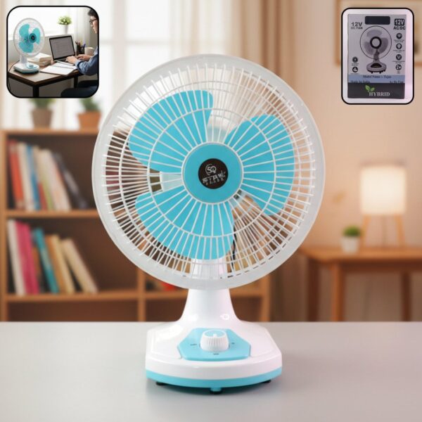 12V DC table fan with adjustable speed control