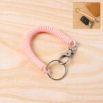 Elastic Spiral Coil Keychain Bracelet