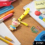 Cute Cartoon Teddy Bear Keychain with Yellow I Love You Strap (1 Pc) - Image 2