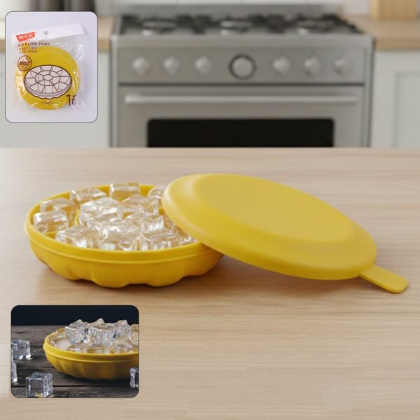 Premium Round Ice Cube Tray with Lid