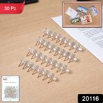 Transparent Crystal Head Push Pins Set for Notice Board (30 pc) - Image 2