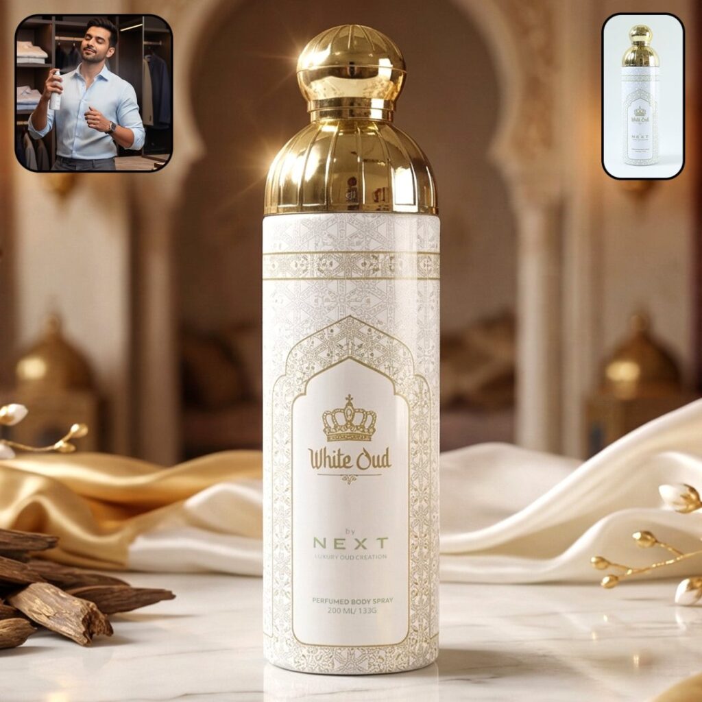 Next White Oud Premium Perfumed Body Spray for Men 200 ML