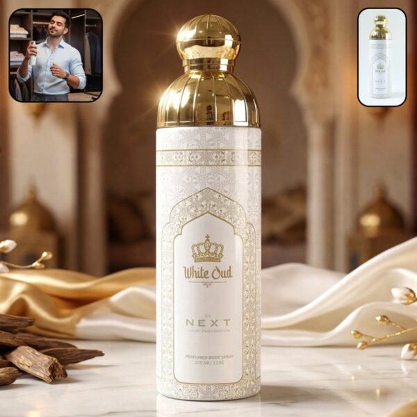 Next White Oud Premium Perfumed Body Spray for Men 200 ML