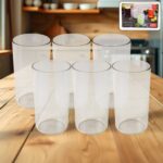 Apex Clear Plastic Tumbler / Glass Set – 6-Piece Unbreakable - Image 6