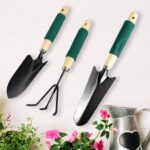 Gardening Tools Hand Cultivator Trowel Heavy Duty Wooden Handle 3 Pc - Image 3