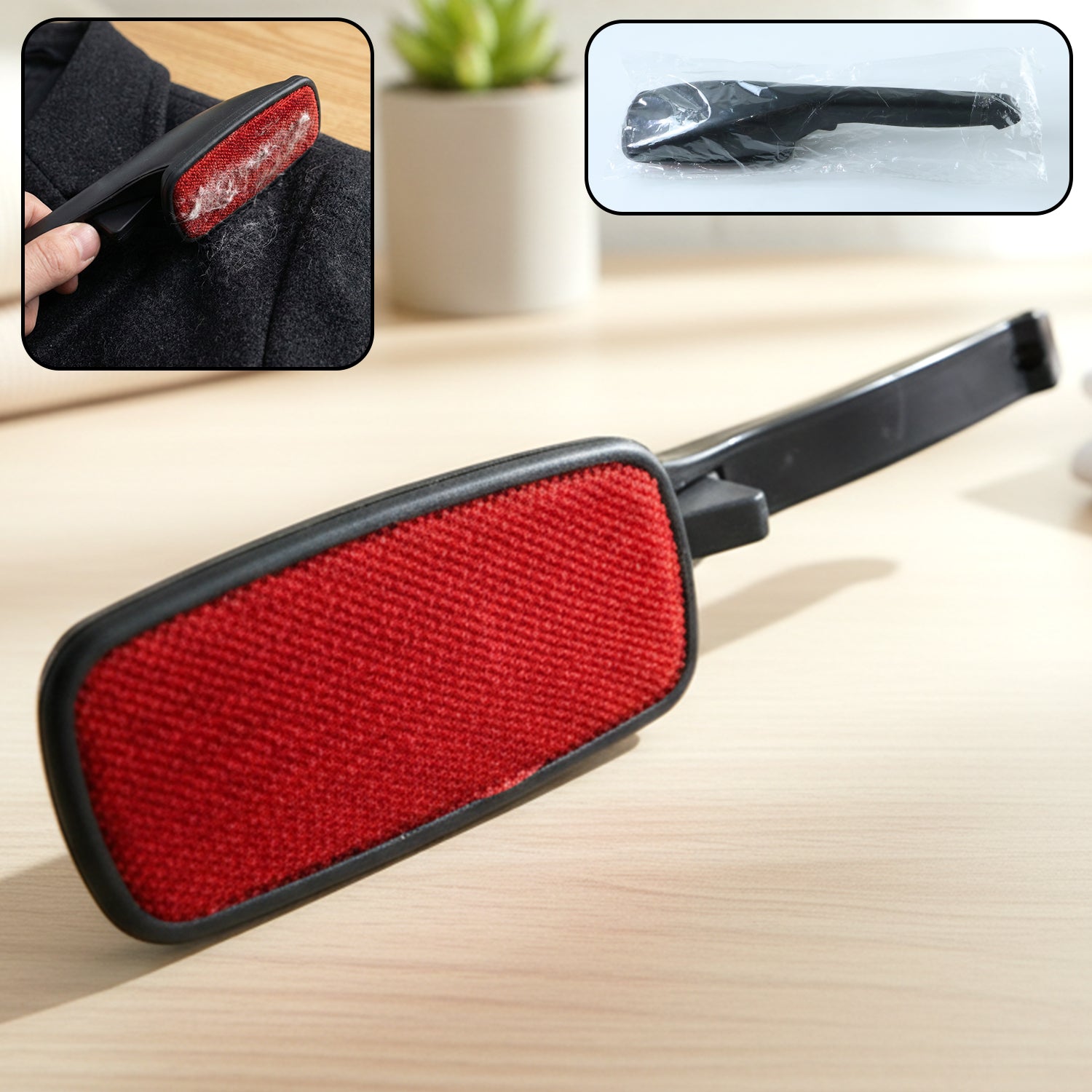 01_bb1e381e-76c5-44c8-a3c9-418c49a8ceaa.jpg Reusable Double-Sided Clothes Lint Remover Brush (1 Pc) - Image 1