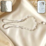 Luxury crystal beaded curtain tieback with teardrop pendant