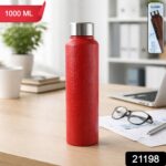 1000 ML Stainless Steel Water Bottle Red Color (1 Pc) - Image 2