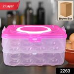 Double Layer 24 Grid Egg Storage Box for Egg Storage Container - Image 2