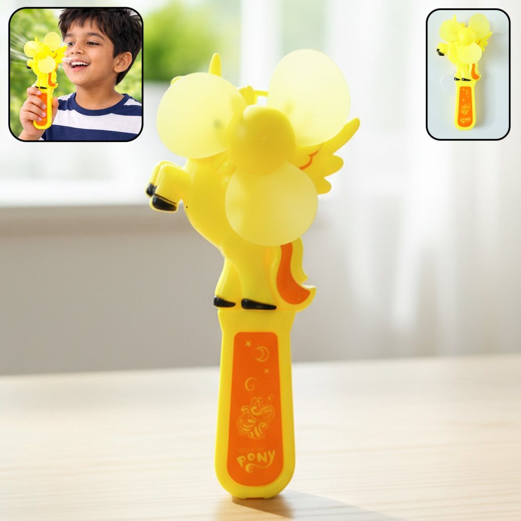 Hand press mini portable cartoon fan toy for kids