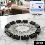 Heavy Duty Black Metal Binder Clips (25 MM, 12 Pieces Set) - Image 2