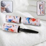 Reusable Sticky Lint Roller with Handle and Refills