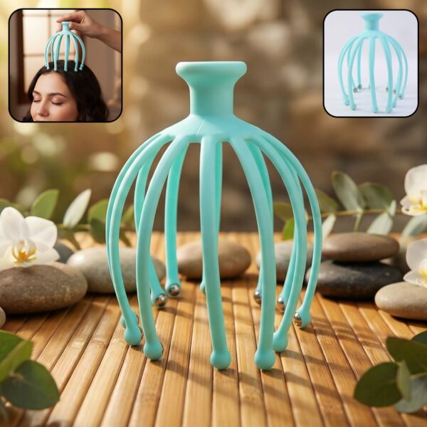 Manual head scalp massager for stress relief