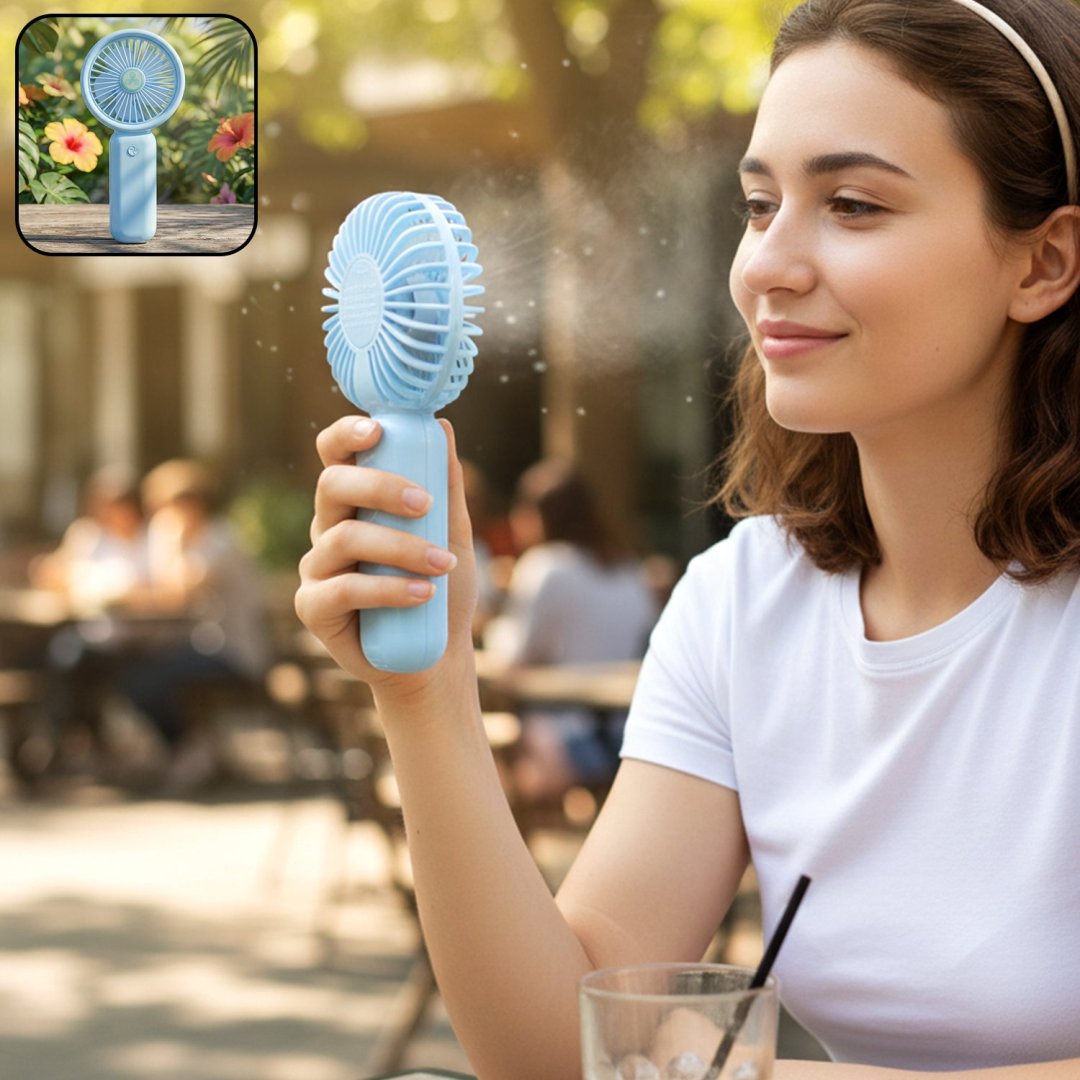 Portable mini handheld fan for personal cooling