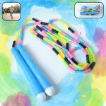 Colorful beaded skipping rope set for kids