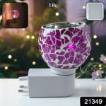 Premium Kapoor Dani Plug-In Mosaic Glass Aroma Diffuser & Night Lamp (1 Pc) - Image 2
