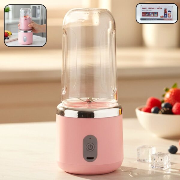 Portable USB Rechargeable Electric Mini Juicer Blender (1 Set, 400ML Capacity)