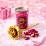 Golden Rose and Almonds Chocolate Gift Set for couples