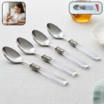 Premium Stainless Steel Dessert Spoons with Plastic Handles