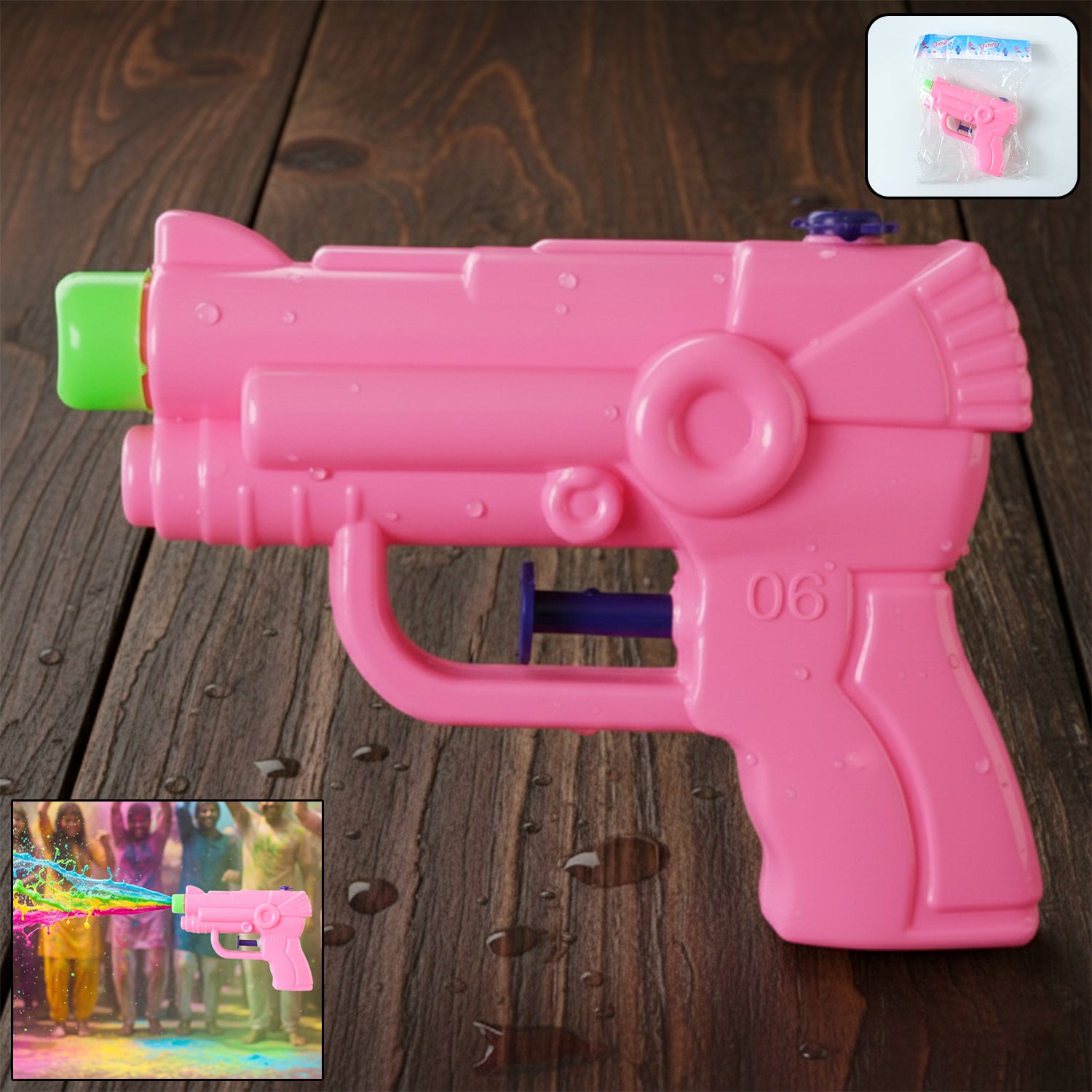 01_f63f02d6-1aaf-4940-9e82-22ee6d114243.jpg Compact Plastic Holi Pichkari Water Blaster Gun Toy for Kids (1 Pc) - Image 1