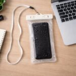 White Waterproof Phone Pouch Bag