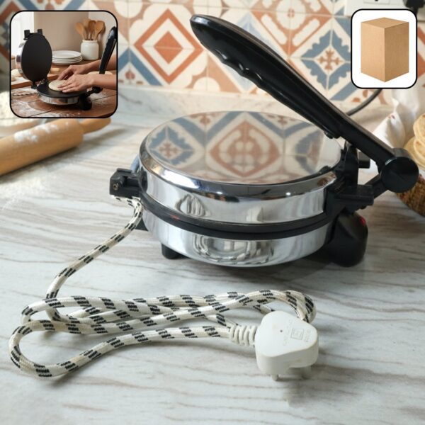 Electric Roti Maker with Stainless Steel Heating Plate