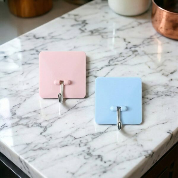 Self-Adhesive Wall-Mounted Utility Hooks (2 Pc)