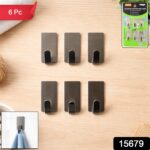 Self Adhesive Wall Hooks Set (Pack Of 6) - Image 2