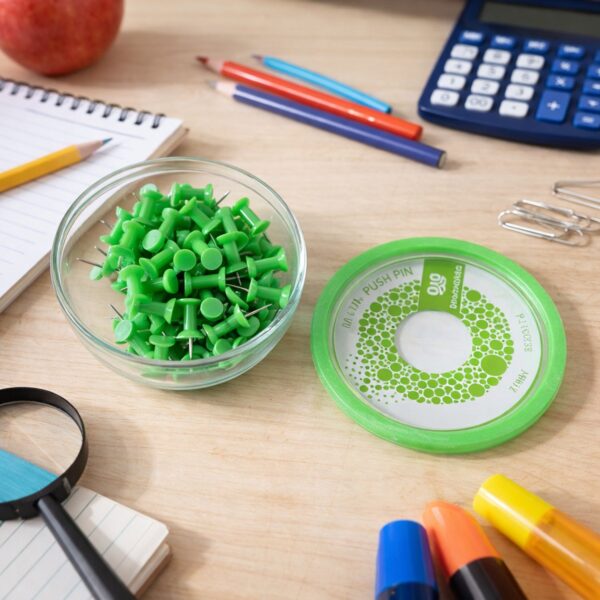 Set of 70 heavy-duty plastic head push pins