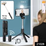 3 in 1 Wired Selfie Stick with Extendable Handle (70 Cm Long) - Image 2